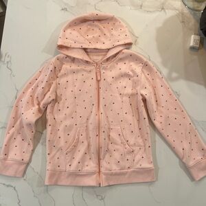 Cat & Jack Large Light Pink Hoodie with Heart Print